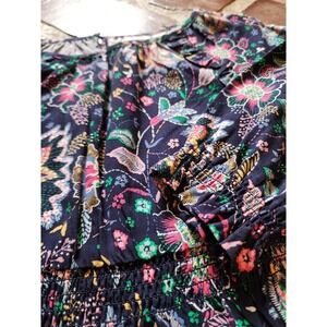 GAP Kids Girls Floral Print 3/4 Sleeve Dress Size XS Bohemian Smocked